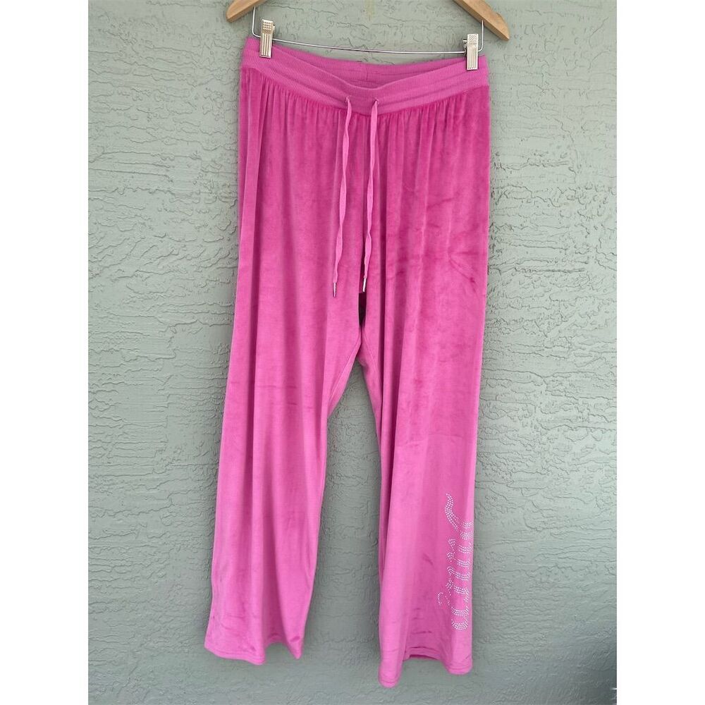 Juicy Couture Women's Velour Lounge Pants Pink Size L